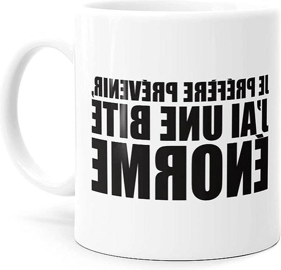 Tazza divertente con iscrizione "Grossa presa Tazza