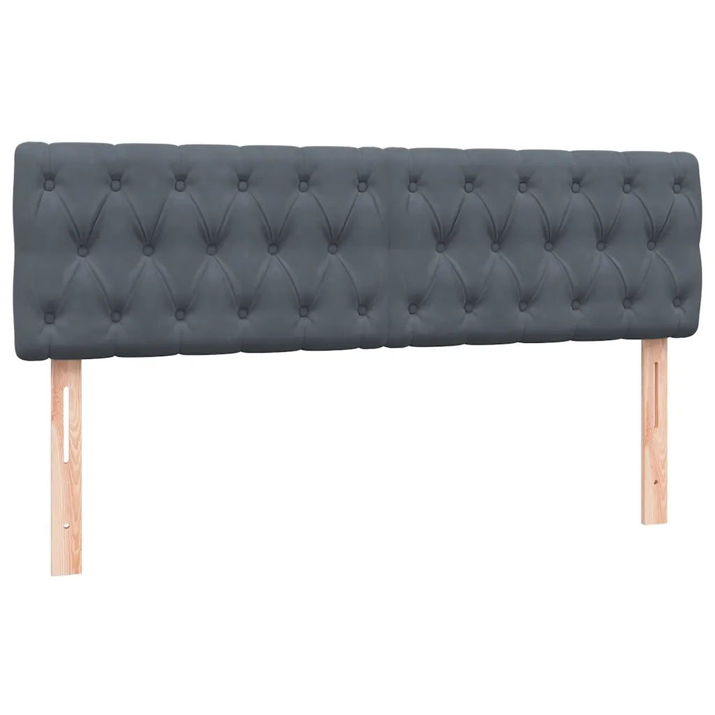 vidaXL Giroletto a Molle con Materasso Grigio Scuro 160x210 cm Velluto