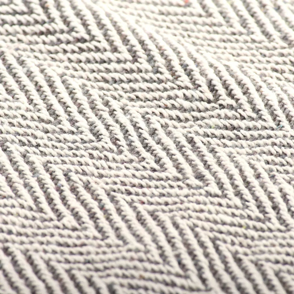 Copriletto in Cotone a Spina di Pesce 160x210 cm Grigio 245319