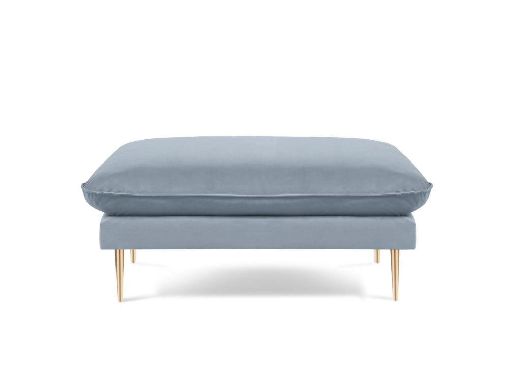 Cosmopolitan Design - Pouf "Vienna" in velluto azzurro 