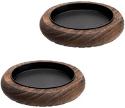 Supporto per candele in legno - Pannello per candele 2 pezzi - Stendardo per candele in legno - Sostegno per candele rotondo - Tavolo di lavoro in legno - Per candele fino a 8 cm di diametro