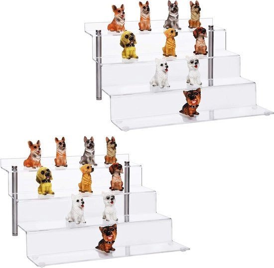 Supporto di Visualizzazione in Acrilato Translucido per Figurine di Pop - Stand per Dessert Parfum - 30x275x165 cm (Set di 2)