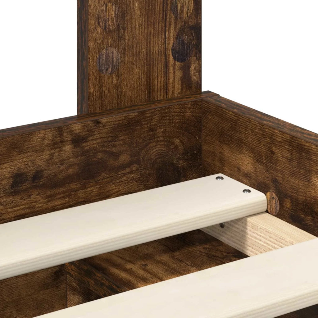 Struttura del letto Rovere fumé 180 x 200 cm Pino massello 3412866