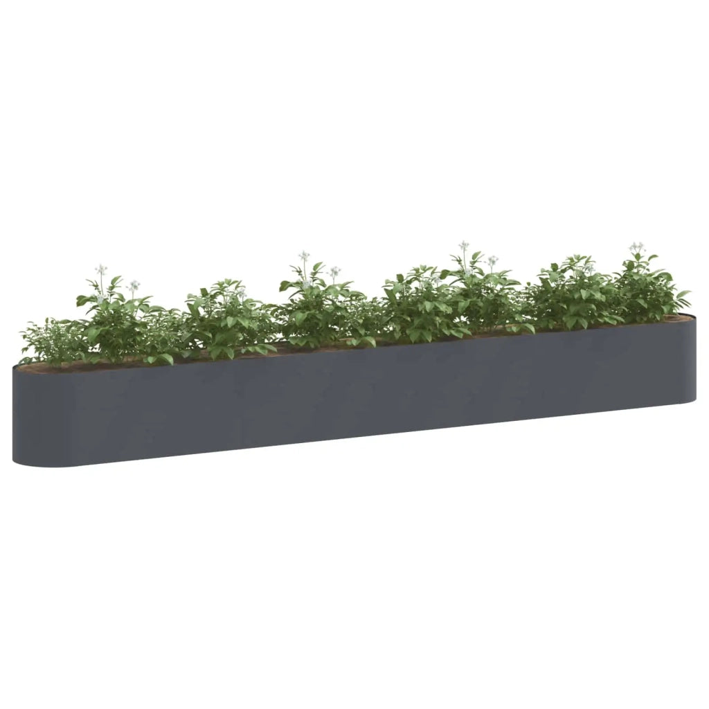 Letto rialzato da giardino Antracite 360 x 40 x 40 cm 8011707
