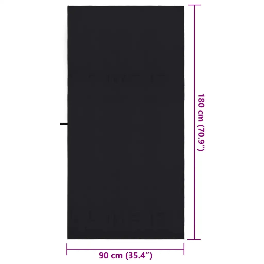 Asciugamani Sportivi 2 pcs Nero 180 x 90 cm 42011460