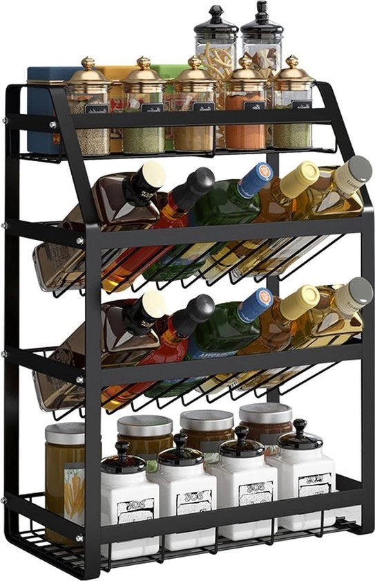 Kruidierecipe, organizzatore cucina, metalloshelving, organizzatore cucina, contenitore erbe, organizzatore cucina, ripostiglio per cucina, sala da pranzo.