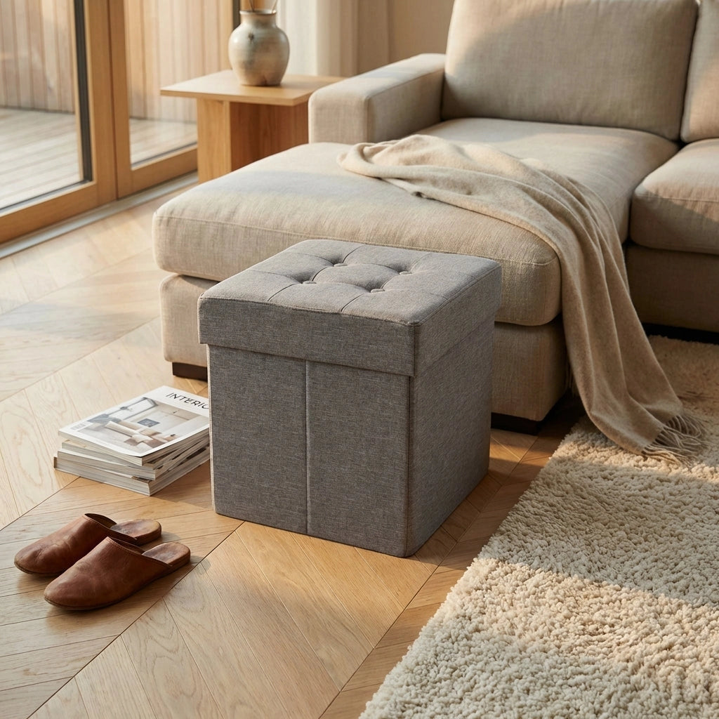 Pouf contenitore in stoffa - STOFFY