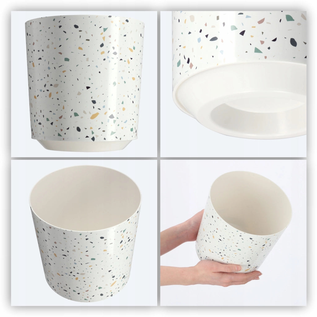 Copertura in plastica per vaso da fiori KADAX, per vaso rotondo in terrazzo da 19 cm