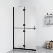 Parete per Doccia Walk-in Pieghevole in Vetro ESG 90x190 cm 151194
