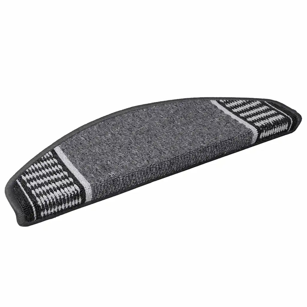 Tappetini per scale autoadesivi 15 pcs Antracite 65 x 21 x 4 cm