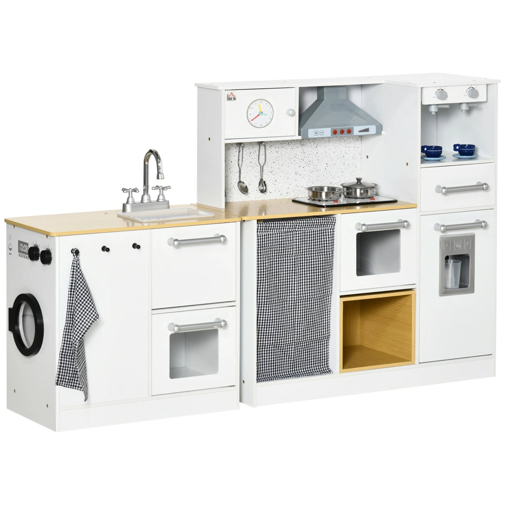 Cucina Giocattolo in Legno per Bambini ¨C zephmum ¨C Bianco con Luci e Suoni