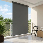 Tenda a rullo Grigio Chiaro 120 x 250 cm Tessuto e Alluminio 42037184