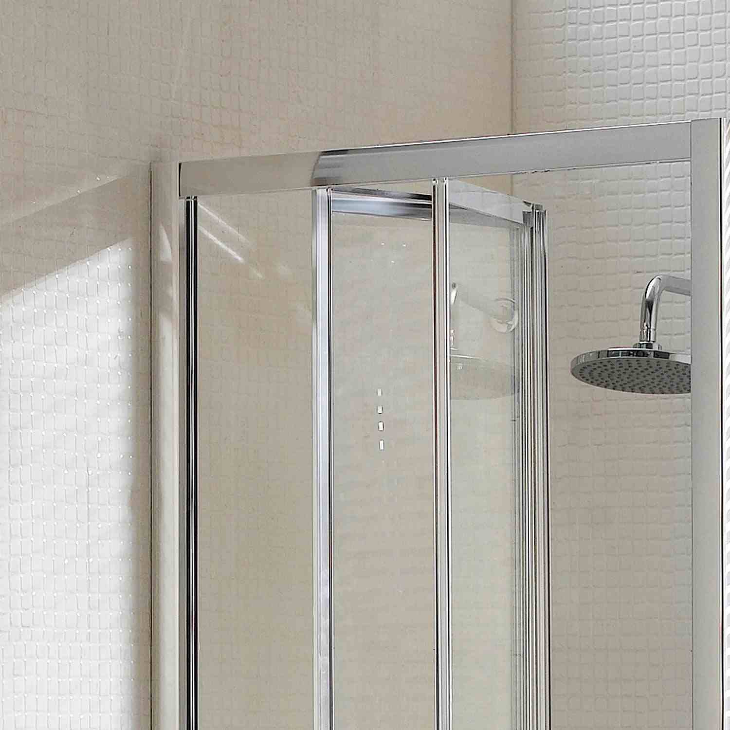 Porta Parete Doccia 75 cm 1 Anta a Libro in Cristallo Opaco 4mm H198 Fosterberg Fyn