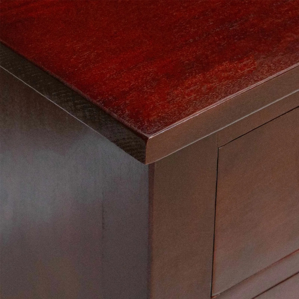 Mobile TV Marrone 100 x 40,5 x 46 cm Legno di Mogano Massello