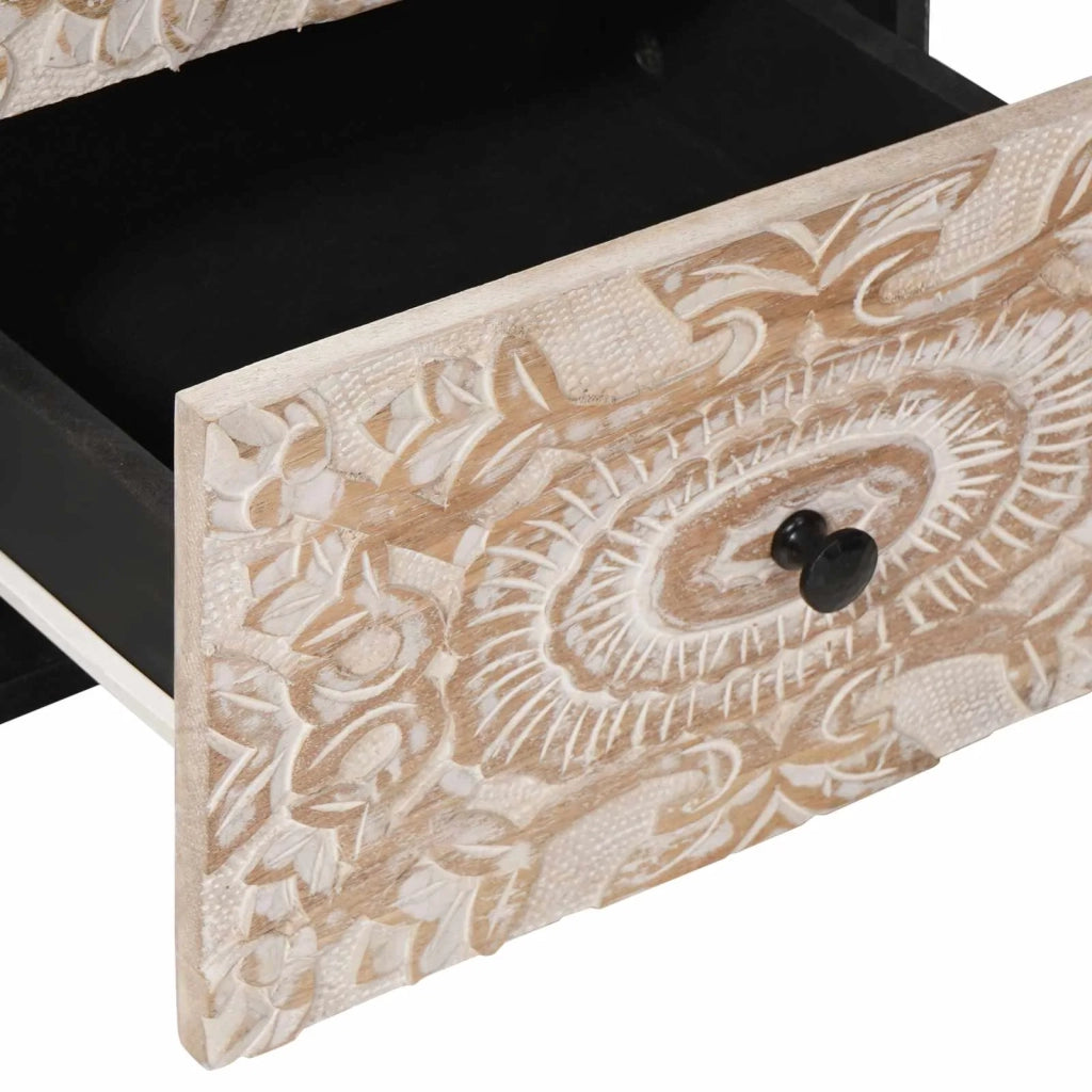 Credenza Bianco 40 x 33,5 x 75 cm Legno di mango massello 4018391