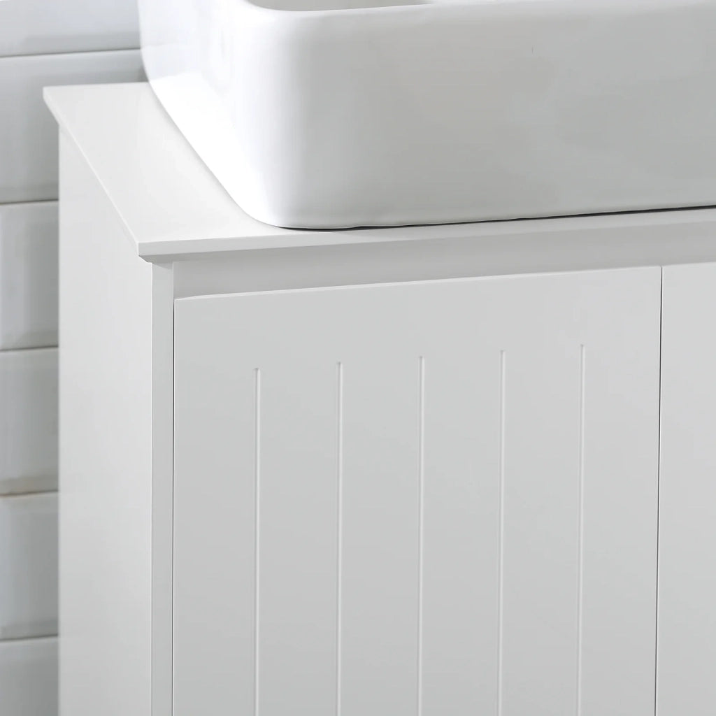 Mobile Sottolavabo Mobile Bagno Mobile Base Per Lavabo Con 2 Ante Bianco 60x30x60cm BZR108-W SoBuy