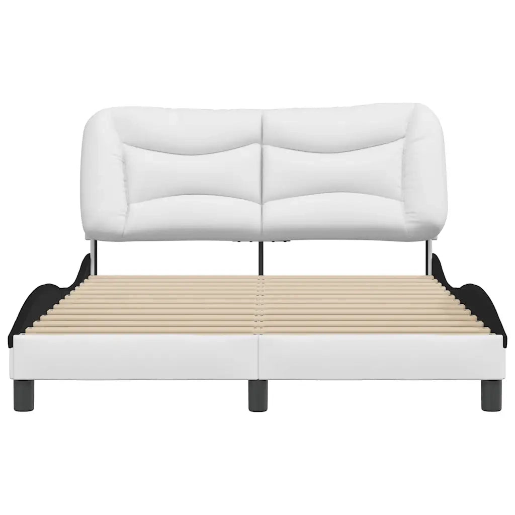 Giroletto senza Materasso Hvar Nero e Bianco 120x200 cm in Similpelle 3207994