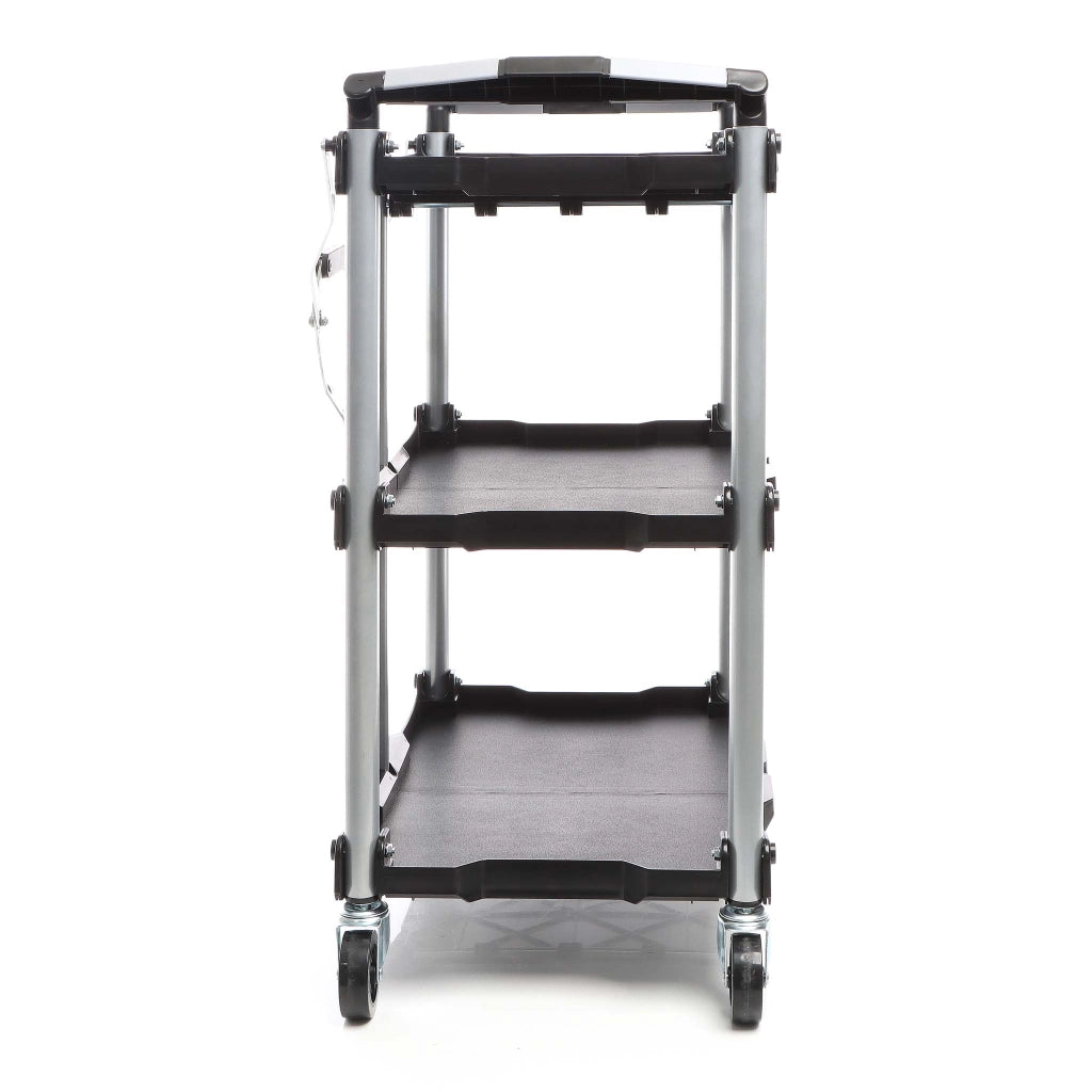 Carrello pieghevole multiuso con 3 piani Fino a 120 kg Per officina, ufficio, gastronomia