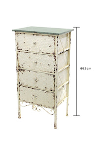 Mobile in Metallo con 4 Cassetti H 92 cm