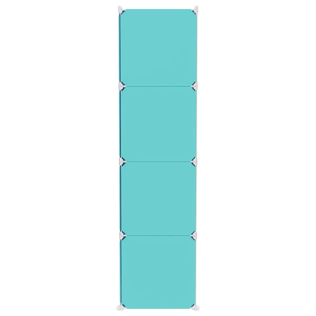Mobile contenitore per bambini 110 x 36,5 x 143,5 cm 12 cubi motivi colorati design moderno PP verde 02_0047049