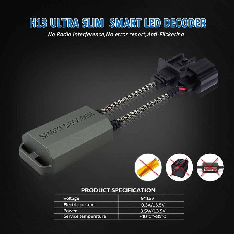 Led Warning Canceller H13 12V Filtro Resistenza Cancella Errore Kit Full Led