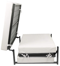 Pouf Letto Brandina con Materasso Pieghevole 78x78x47 cm Avalli Contract Tortora