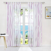 Lusgordijn trasparente - modello ondulato elegante - 1 pezzo - viola - 140x245 cm