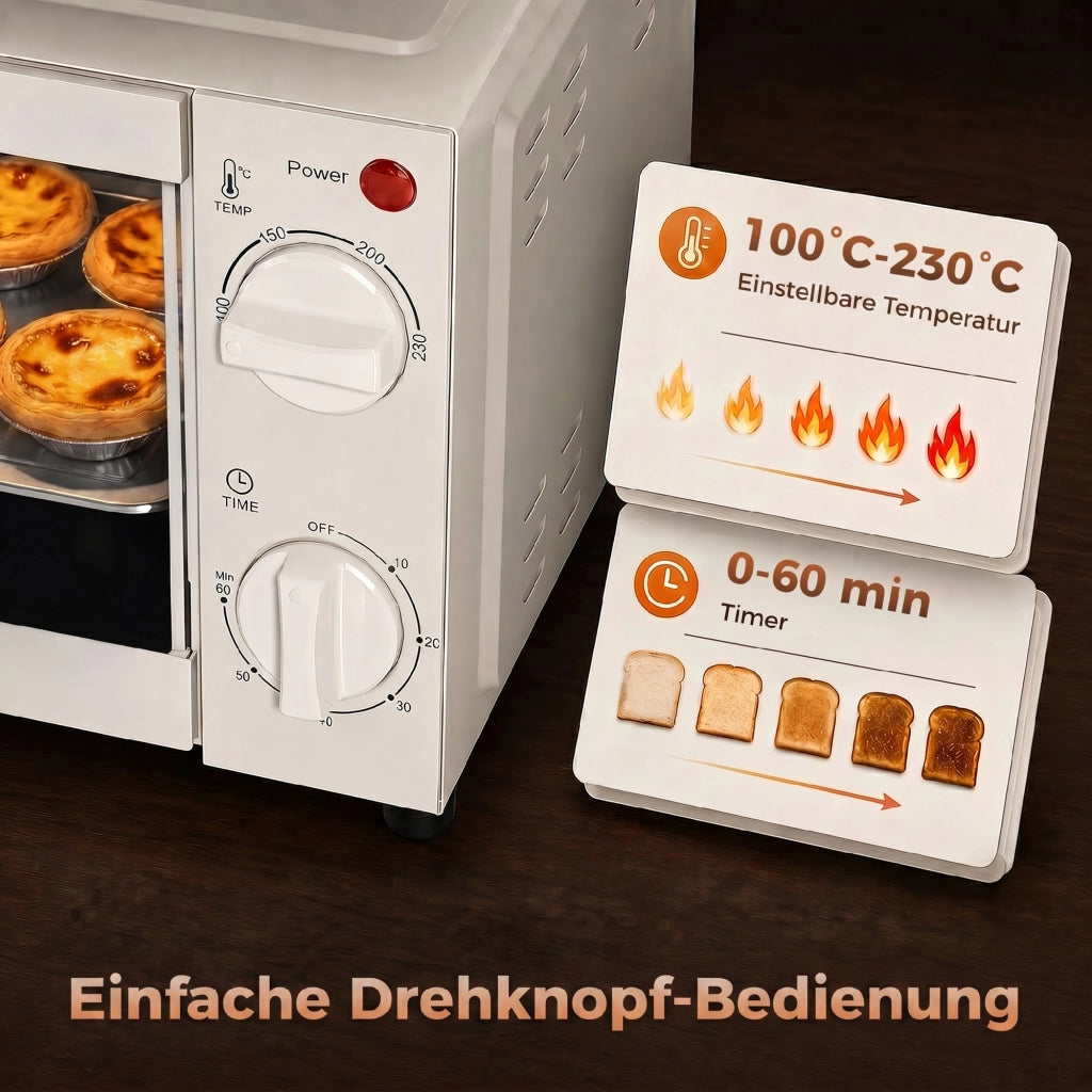 Forno Mini ¨C Zephmum ¨C 9 L Acciaio Inox Cremewei?