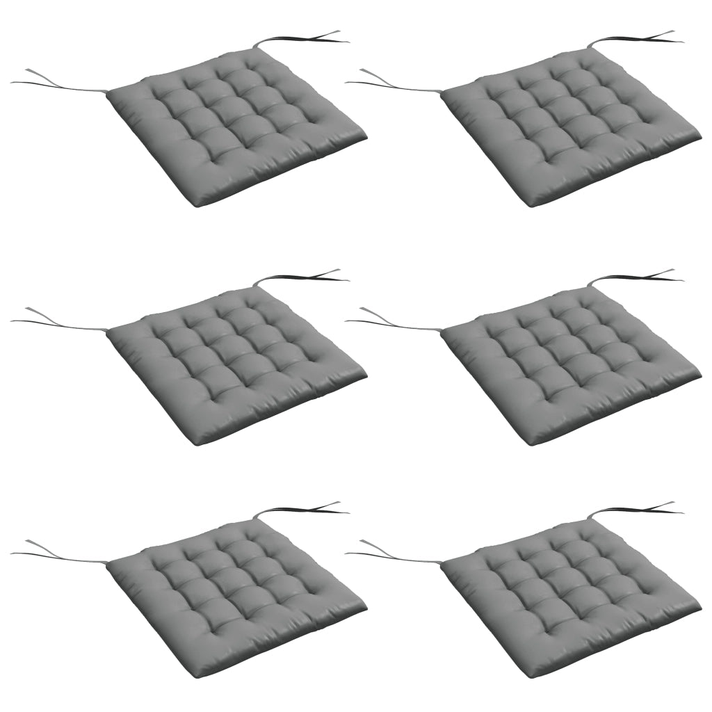 Cuscini per Sedie da Pranzo ¨C zephmum ¨C Grigio 40x40 cm 6 Pezzi