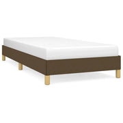 Letto singolo | Letto per adulti | Giroletto senza Materasso Marrone Scuro 100x200 cm Tessuto