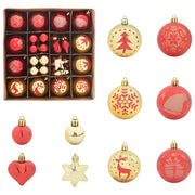 Set di Palle di Natale 40 pz Oro e Rosso Plastica CFW7248076