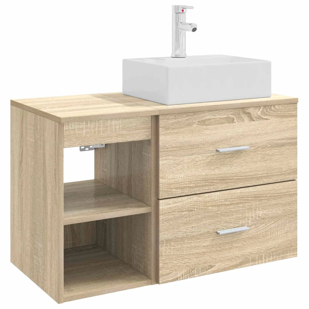 Set di mobili per il bagno 2 pcs Rovere Sonoma 3403890