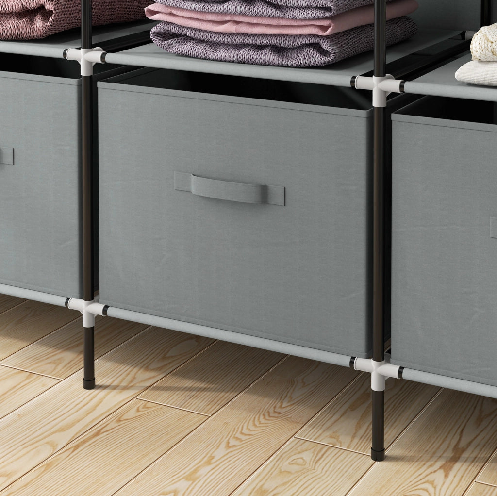 ARMADIO PORTATILE 166x42,5x169,5 cm Grigio Scuro in acciaio