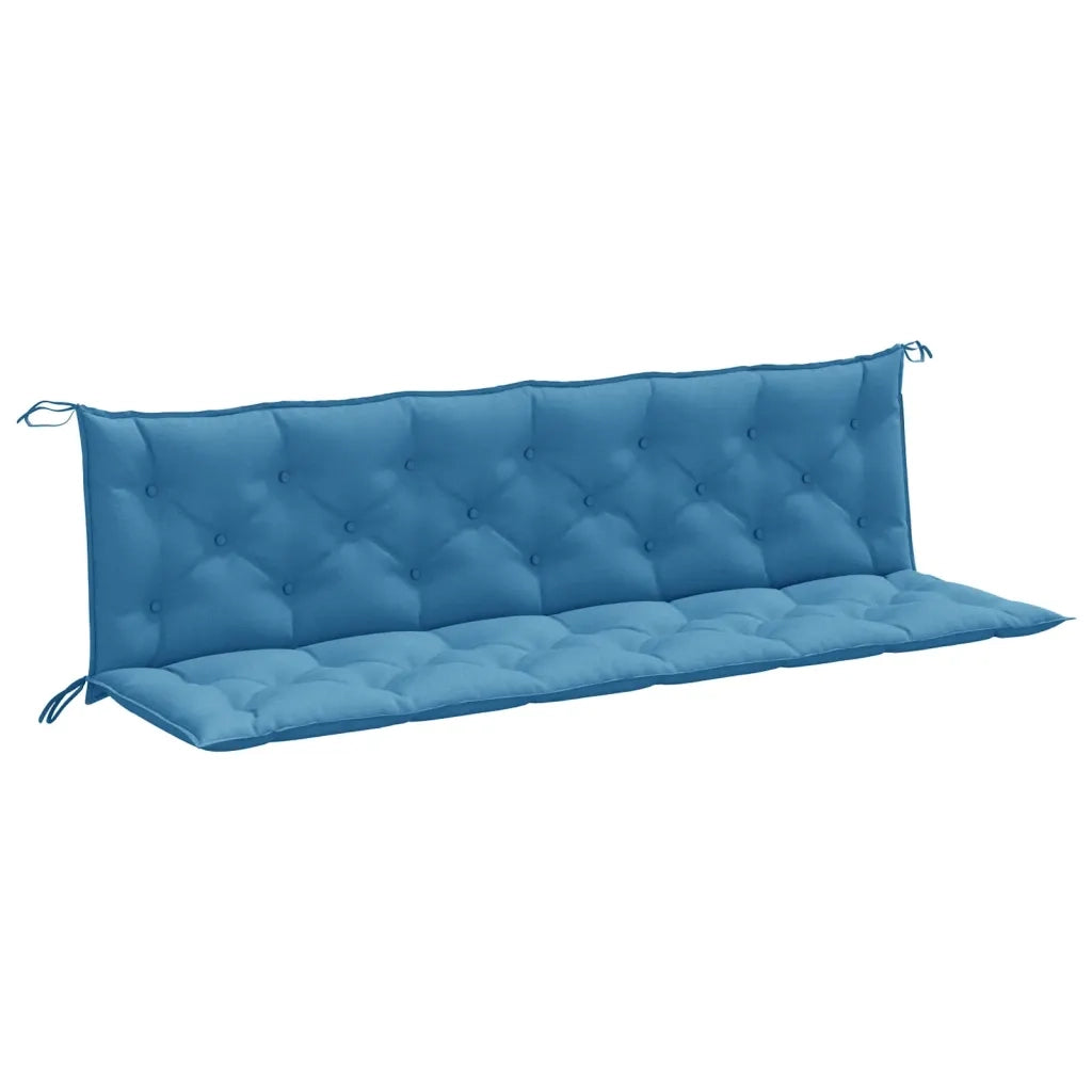 Cuscini Panca Giardino 2 pz-Set di 2 Cuscini per panchina da esterno Blu M¨¦lange 200x50x7 cm Tessuto