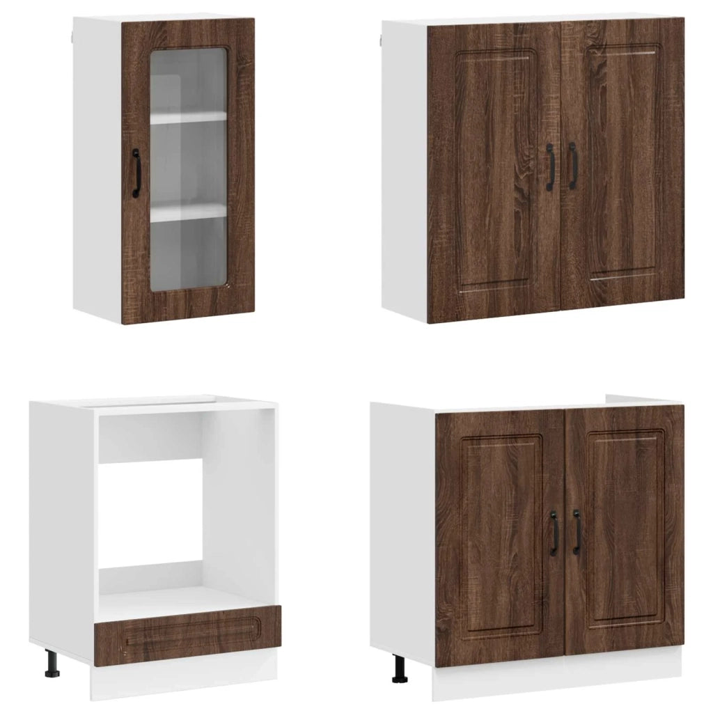 Unità Cucina KALMAR 8 pcs Rovere Marrone Legno ingegnerizzato 3438378