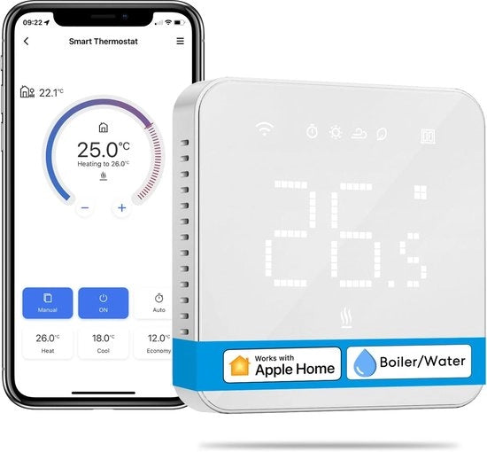 Termostato Wi-Fi a basso consumo energetico < 1 W 230V bianco