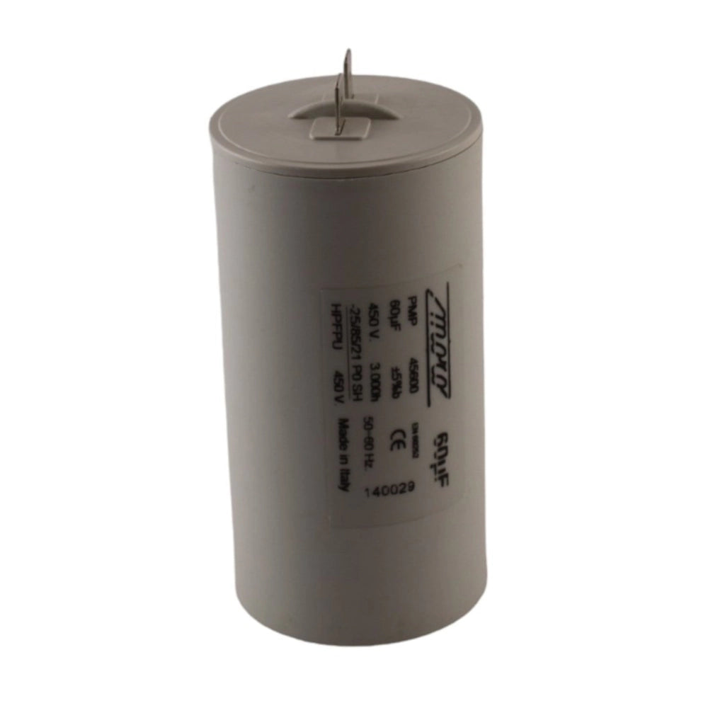 Condensatore 60f 450V 50-60Hz senza codolo faston 6,3 Aleyay
