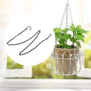 Sistema di Sostegno per Piante con Catena Appesa a S forma - Appoggio per Piante con Catena Appesa per Vogatori, Cartelli e Contenitori per Piante - Nero