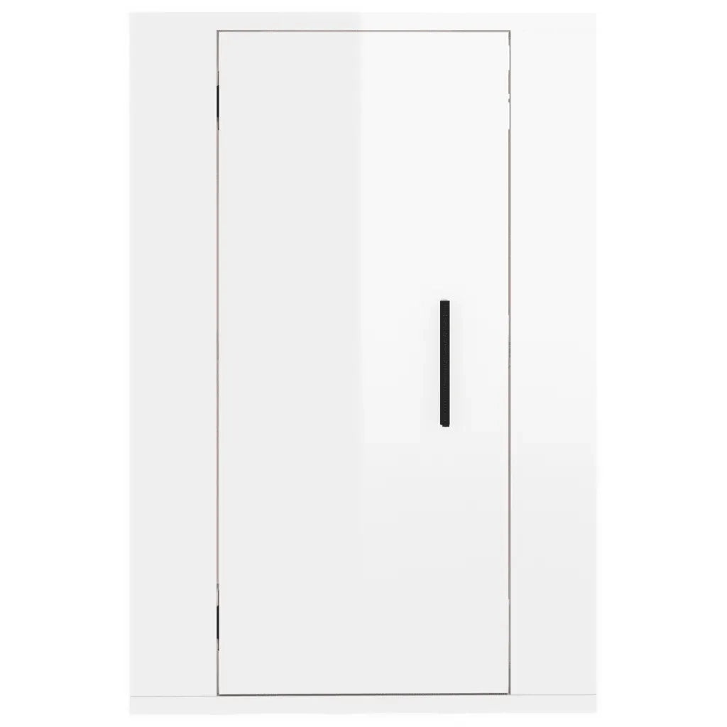Mobili Porta TV a Parete 2 pz Bianco Lucido 40x34,5x60 cm 816661