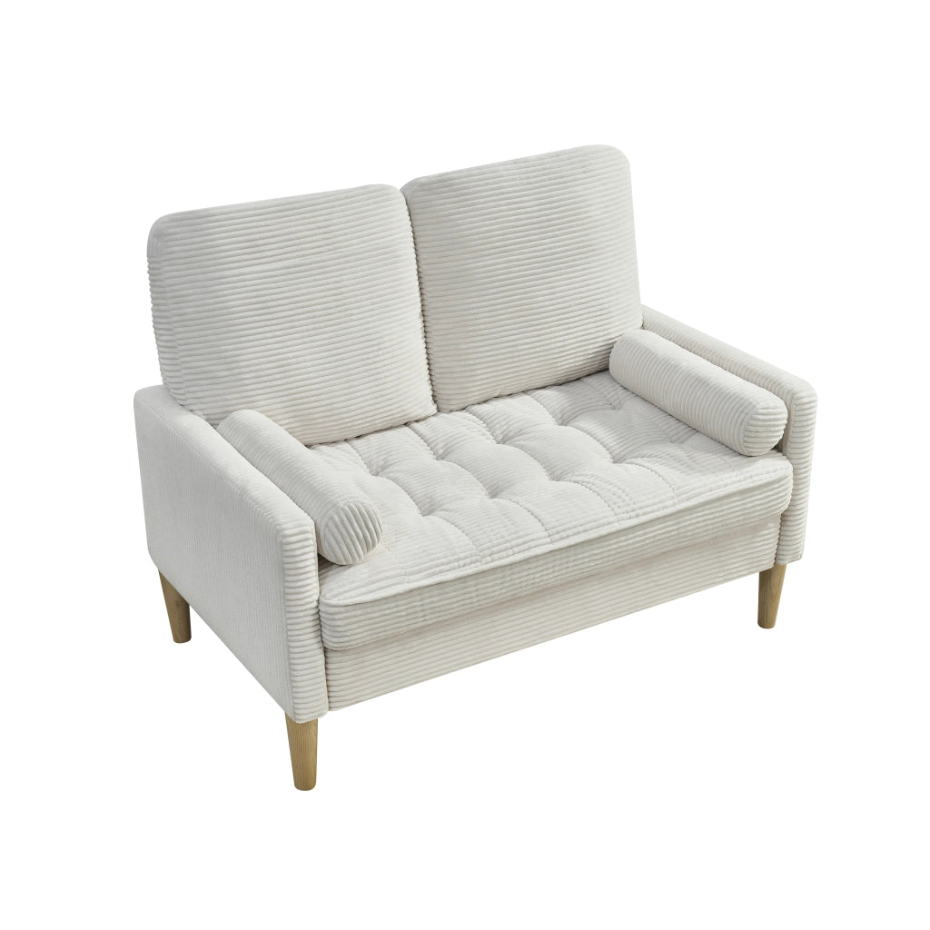DIVANO 2 POSTI In velluto a coste 107 cm Beige