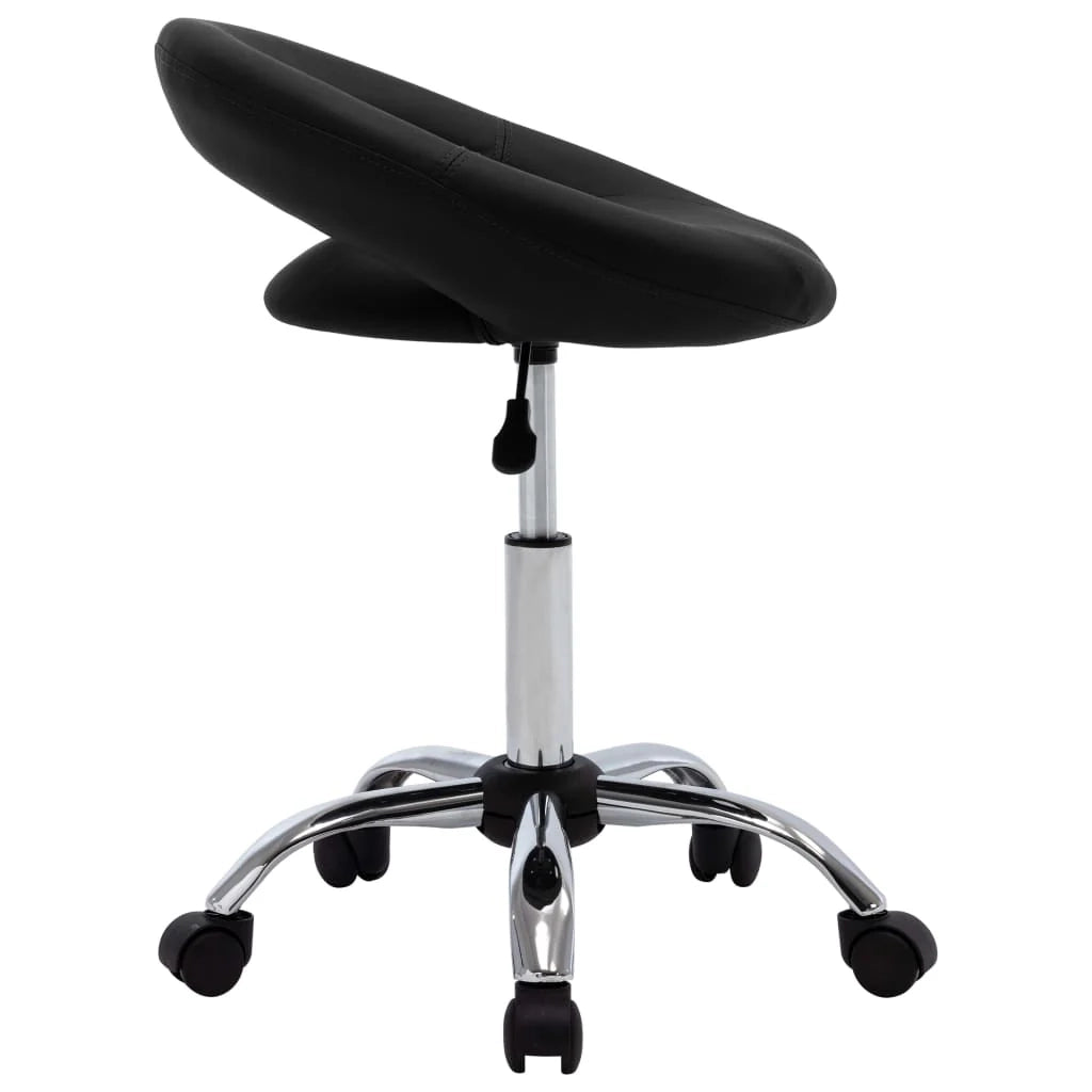 Sedia da ufficio con ruote in similpelle nera 02_0024079