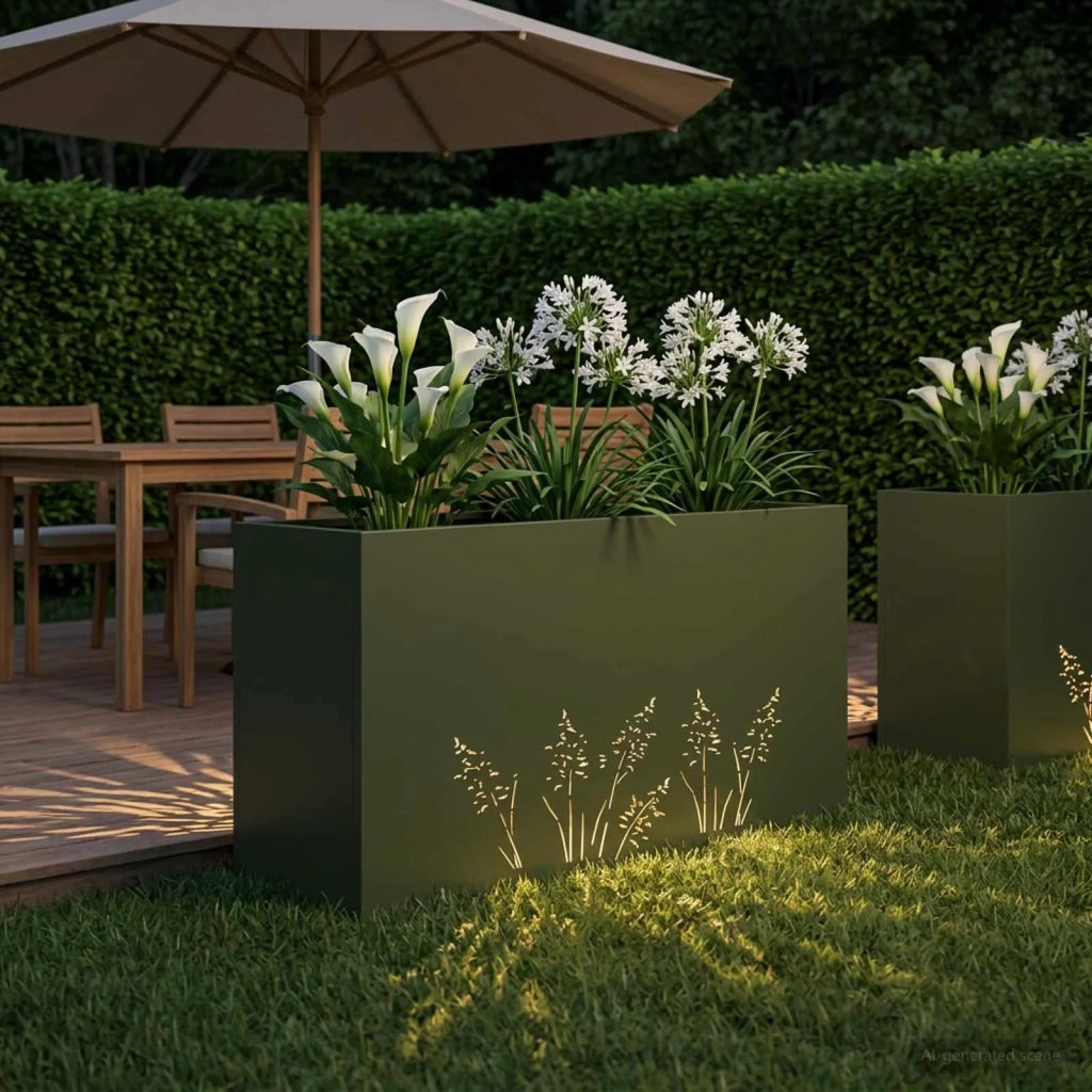 Vaso da giardino Verde Oliva 100 x 30 x 49 cm 8005868