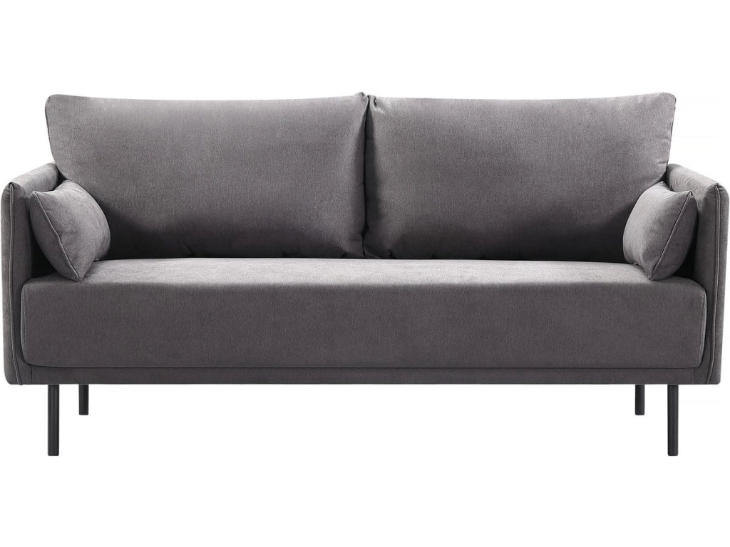 Divano in tessuto "Rudy" - 180,5 x 78 x 52 cm - 3 posti - Grigio scuro