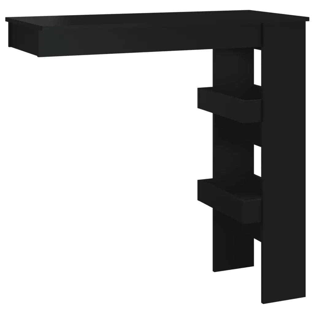 Bancone da Muro Nero 102x45x103,5 cm in Legno Compensato cod mxl 12369