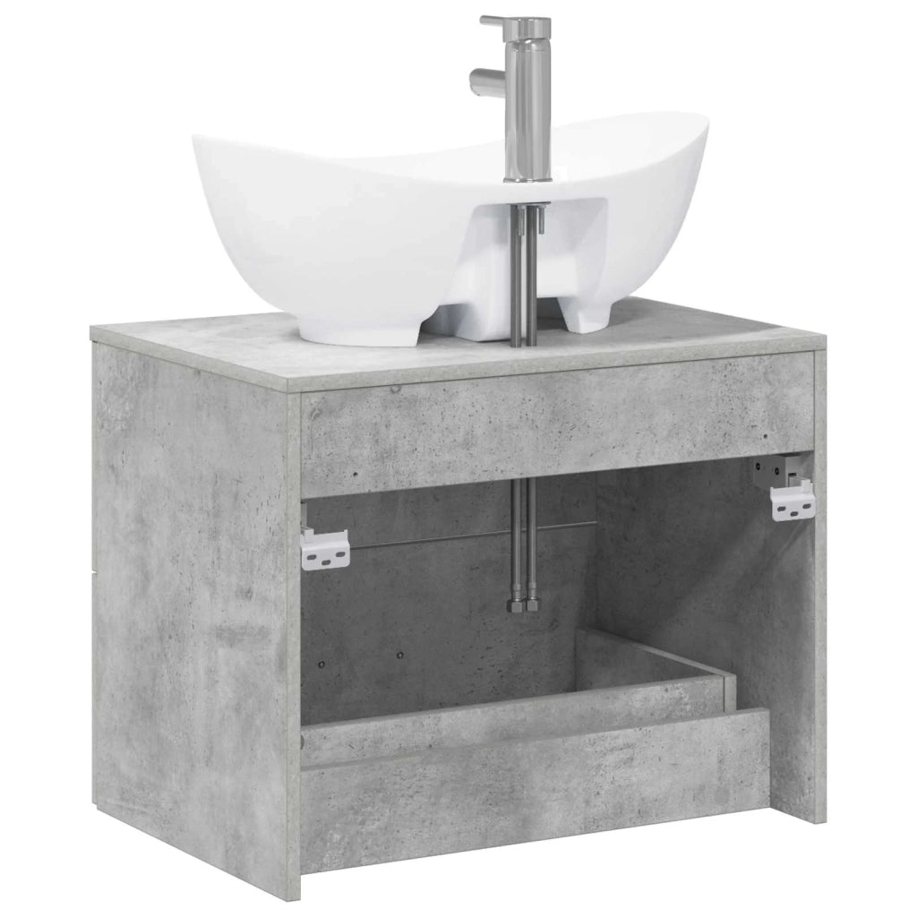 Set di mobili per il bagno Grigio Cemento Legno ingegnerizzato 3404401