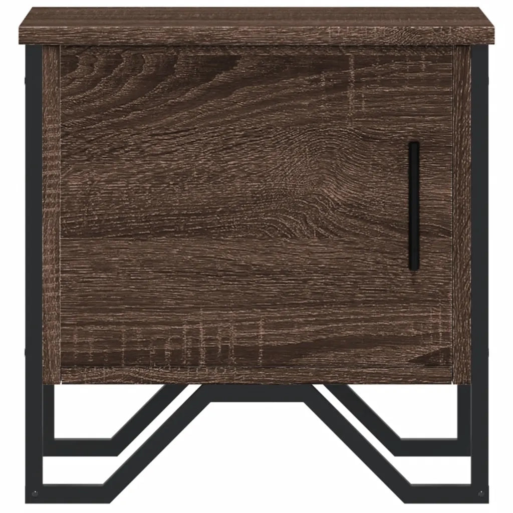 Set di 2 Comodini | Armadio da Notte | Mobiletto da notte Rovere Marrone 40x30x40 cm in Truciolato