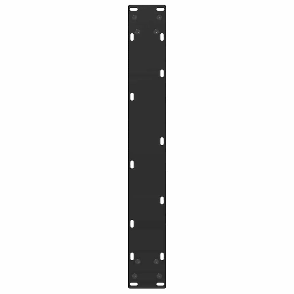 Set di 2 gambe per tavolo da bar a forma di U 60 x 110 cm con piedini regolabili design moderno in acciaio nero 02_0057488