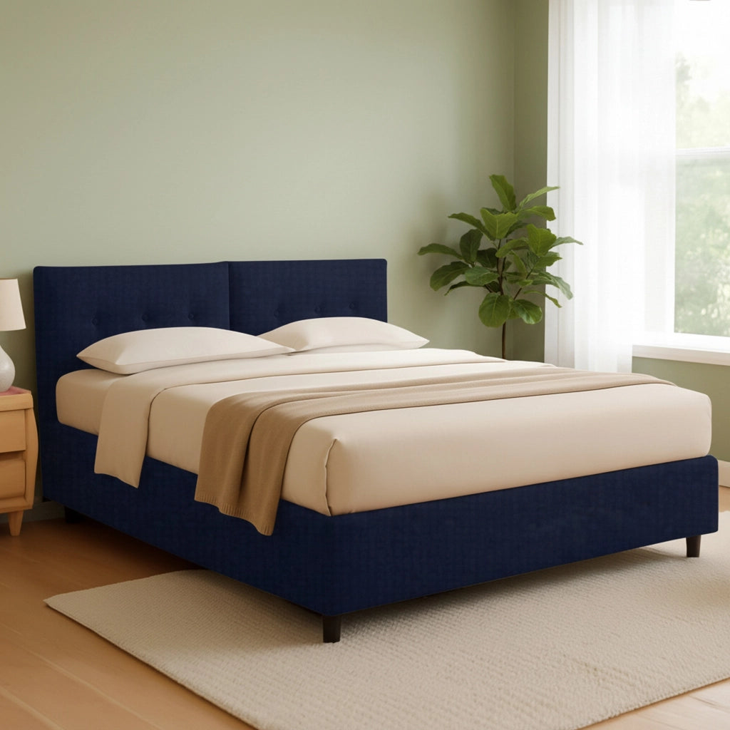 Derby, Letto Matrimoniale Sfoderabile Made in Italy, Viola Scuro