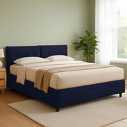 Derby, Letto Matrimoniale Sfoderabile Made in Italy, Viola Scuro