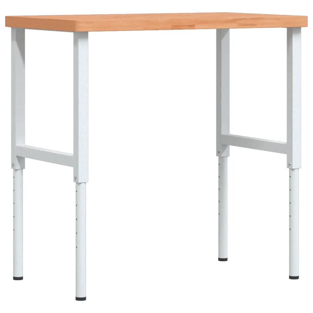 Banco Lavoro 100x60x(73-99,5) cm Legno di Faggio Rettangolare 3309707